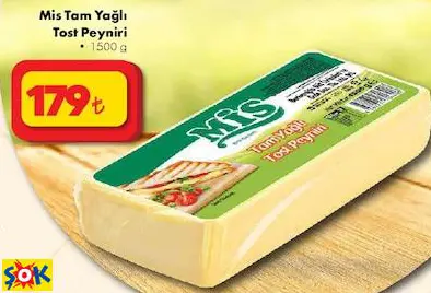 MİS TAM YAĞLI TOST PEYNİRİ MİS TAM YAĞLI TOST PEYNİRİ